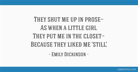 in they shut me up in prose why do they put the little girl in the closet why not explore the symbolism of confinement in literature